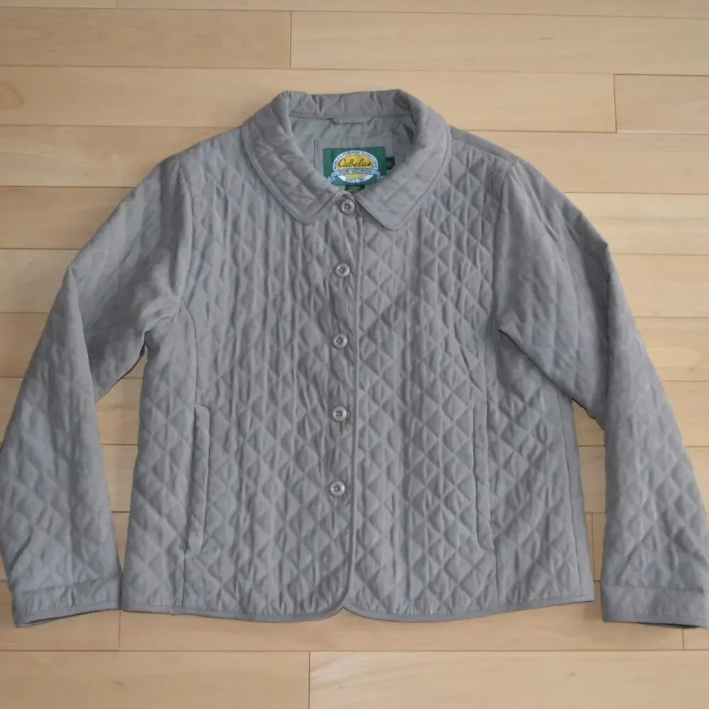 Cabela's Quilted Button Closure Midweight Jacket Size Large
